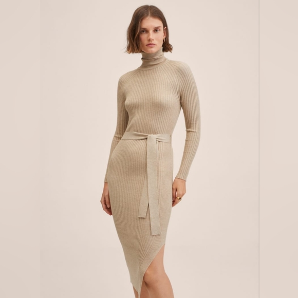MANGO Ribbed sweater dress - Picture 4 of 5
